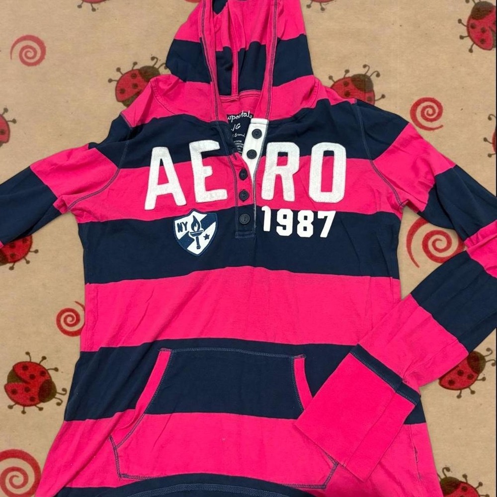 Aeropostale stripped hoodie top